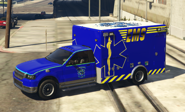 San Andreas EMS Livery V1 For Trooper Corentine's 2023 Lore Generic Ambulance