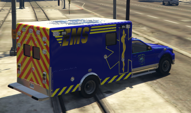 San Andreas EMS Livery V1 For Trooper Corentine's 2023 Lore Generic Ambulance