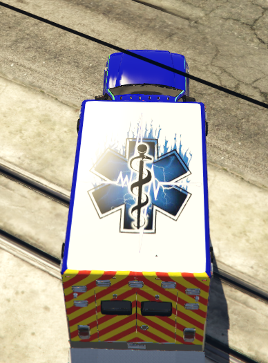 San Andreas EMS Livery V1 For Trooper Corentine's 2023 Lore Generic Ambulance